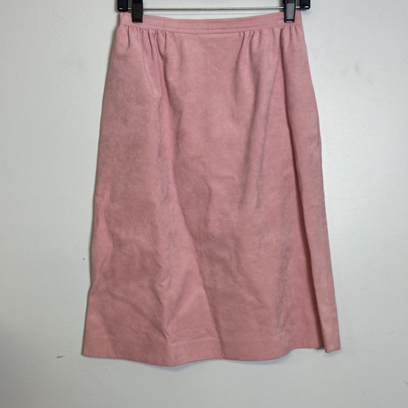 Vintage Rose Pink Skirt Suit Fitted Blazer & Knee Length Skirt Size 8 - Picture 4 of 13